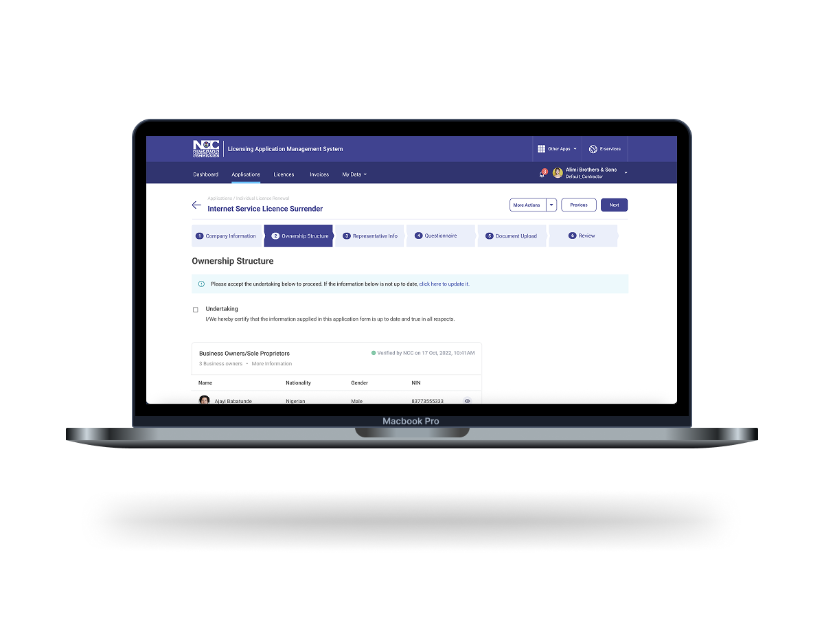 NCC Licensing Platform